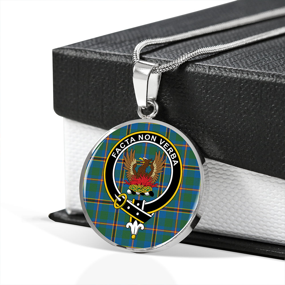 Scottish Tartan Snodgrass Modern Clan Circle Necklace Classic Style