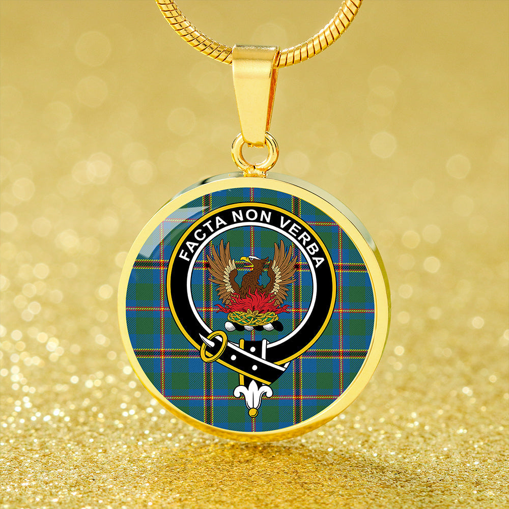 Scottish Tartan Snodgrass Modern Clan Circle Necklace Classic Style