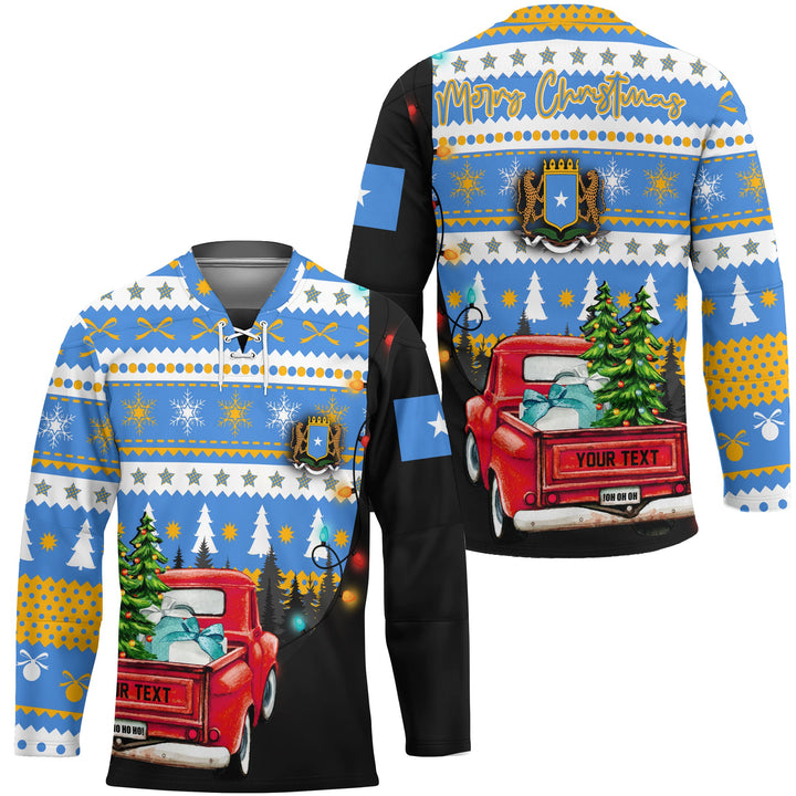 Somalia Hockey Jersey Coat Of Arms Christmas Style