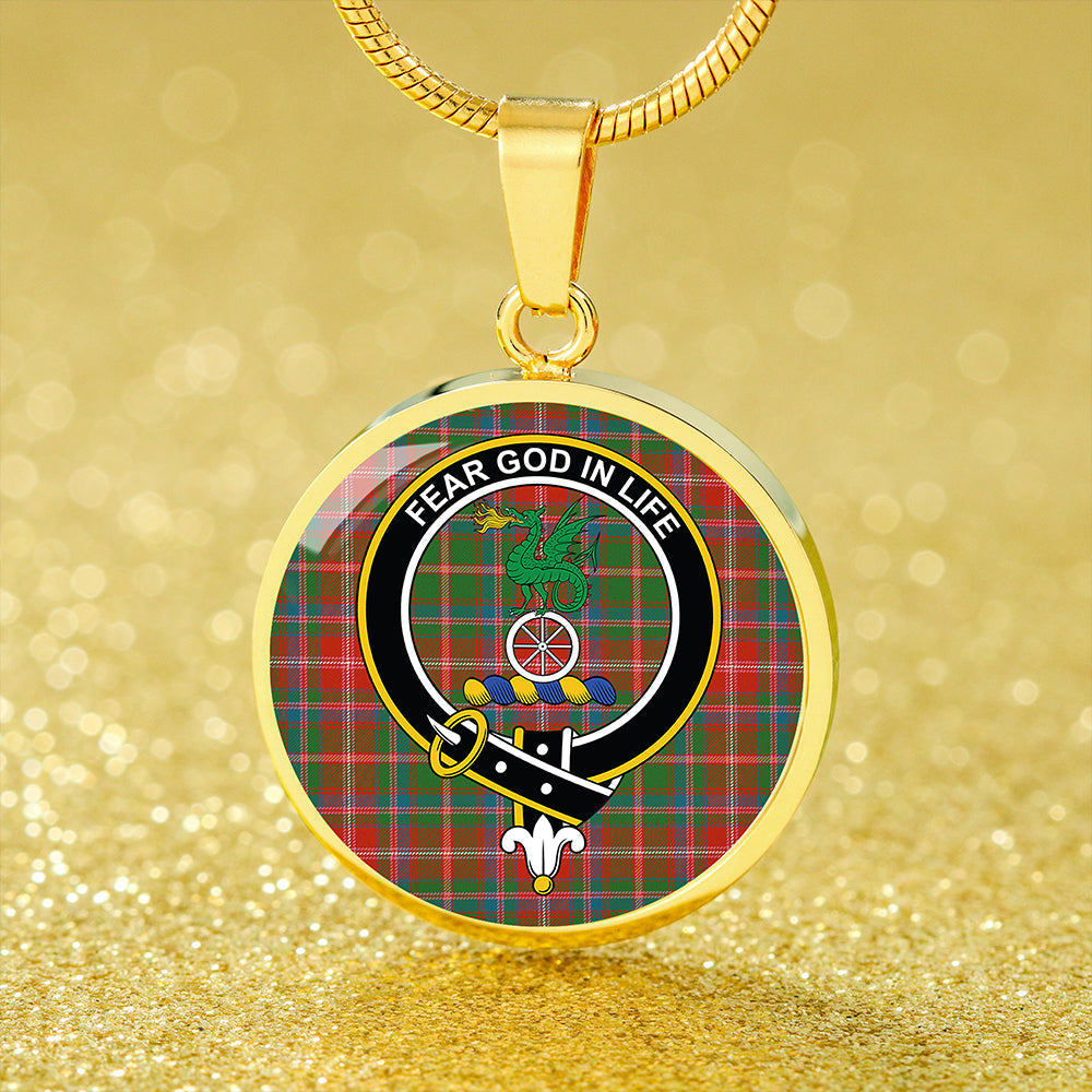 Scottish Tartan Somerville # 2 Ancient Clan Circle Necklace Classic Style