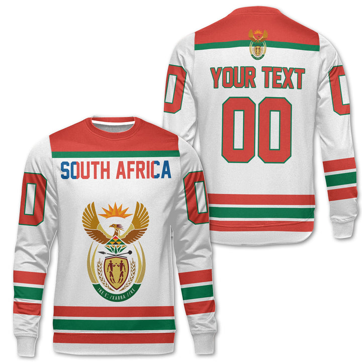 South Africa Sweatshirt Flag & Coat Of Arms Hockey Style