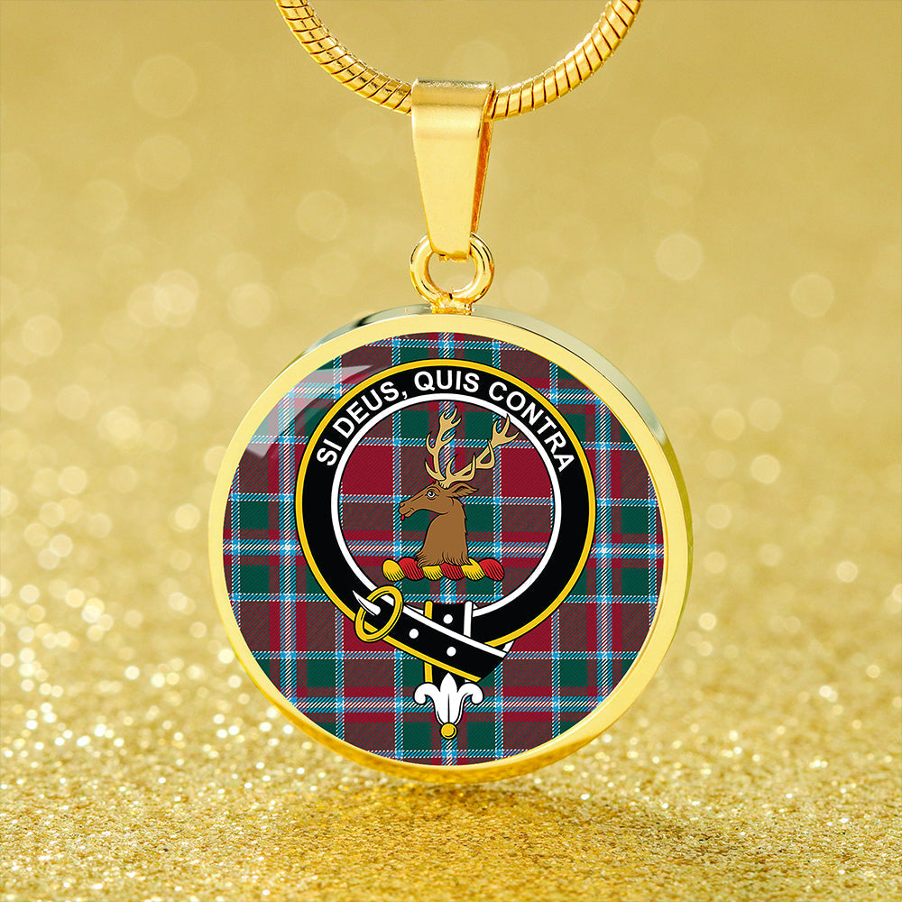 Scottish Tartan Spens Modern Clan Circle Necklace Classic Style