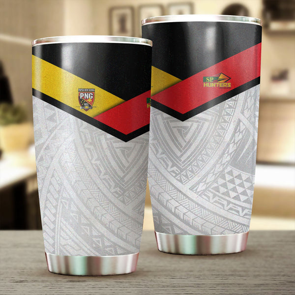 Papua New Guinea Rugby Hunters Stainless Steel Glitter Tumbler