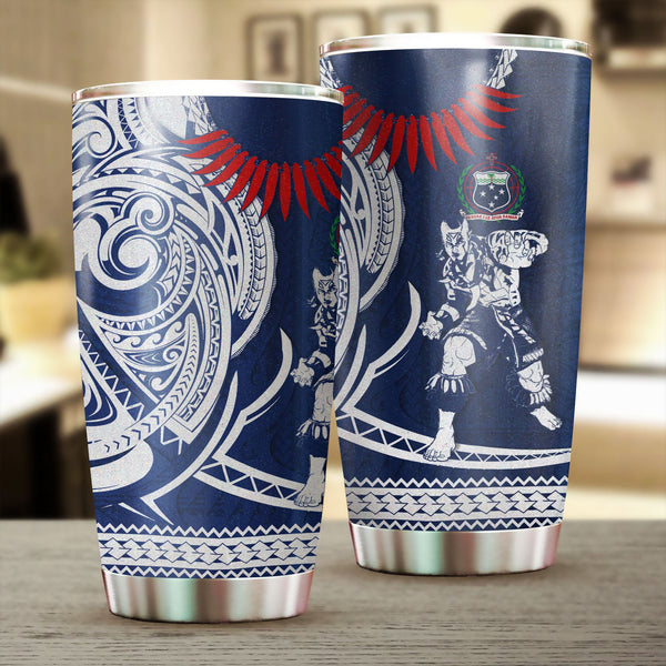 Samoa Stainless Steel Glitter Tumbler Warrior Ula Nifo Style