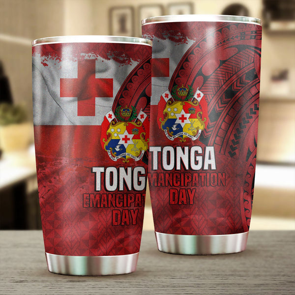 Tonga Independence Emancipation Day Stainless Steel Glitter Tumbler