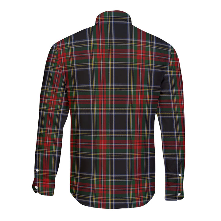 Stewart Black 03 Tartan Plaid Long Sleeve Button Shirt