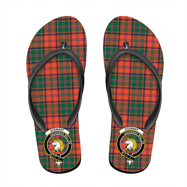 Stewart of Appin Ancient Tartan Crest Flip Flop