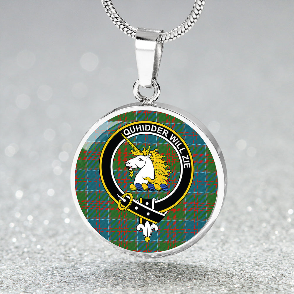 Scottish Tartan Stewart of Appin Hunting Ancient Clan Circle Necklace Classic Style