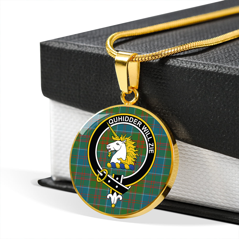 Scottish Tartan Stewart of Appin Hunting Ancient Clan Circle Necklace Classic Style