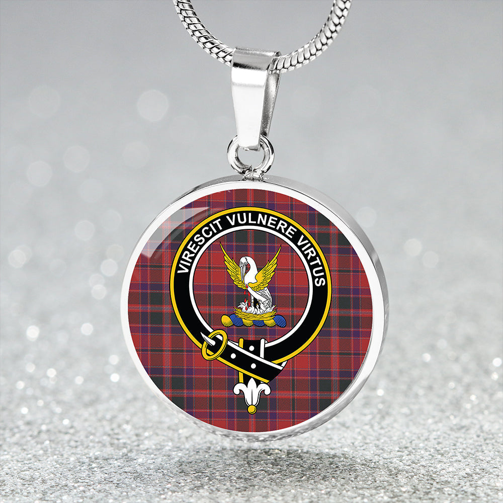 Scottish Tartan Stewart of Ardshiel Weathered Clan Circle Necklace Classic Style