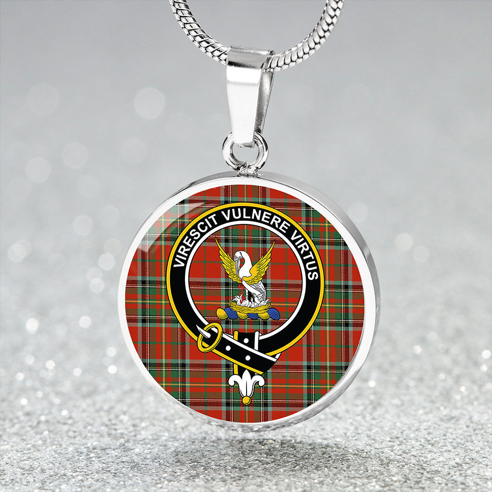 Scottish Tartan Stewart of Galloway Ancient Clan Circle Necklace Classic Style