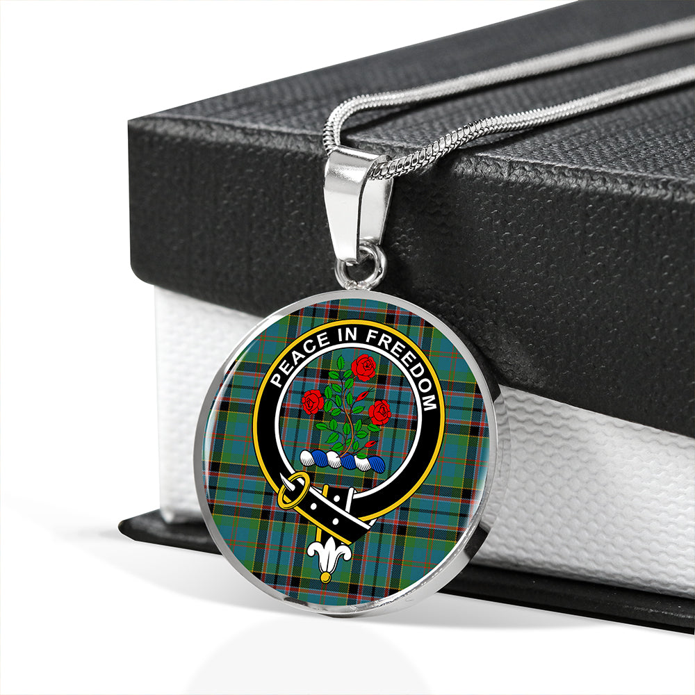 Scottish Tartan Stinson (Stephenson/Stevenson) Ancient Clan Circle Necklace Classic Style