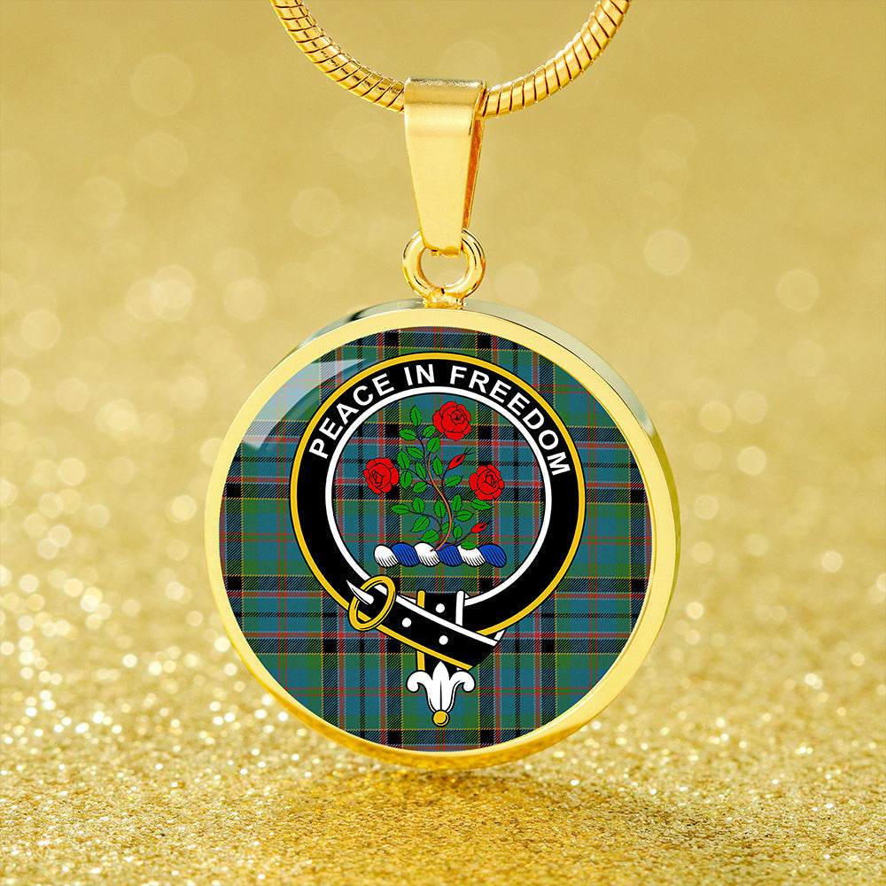 Scottish Tartan Stinson (Stephenson/Stevenson) Ancient Clan Circle Necklace Classic Style