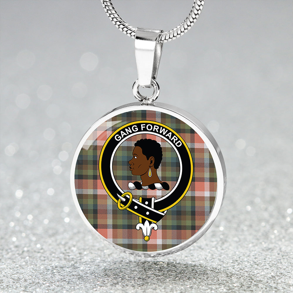 Scottish Tartan Stirling Millennium Weathered Clan Circle Necklace Classic Style