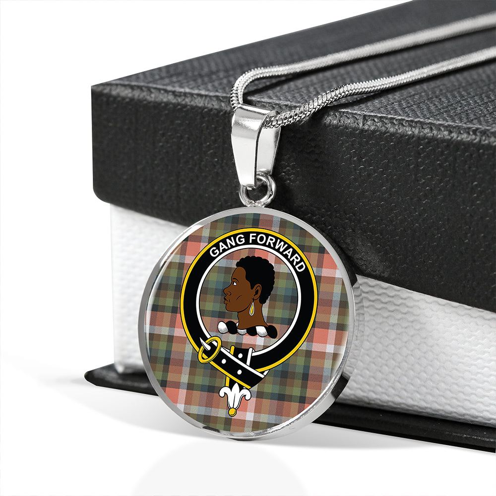 Scottish Tartan Stirling Millennium Weathered Clan Circle Necklace Classic Style