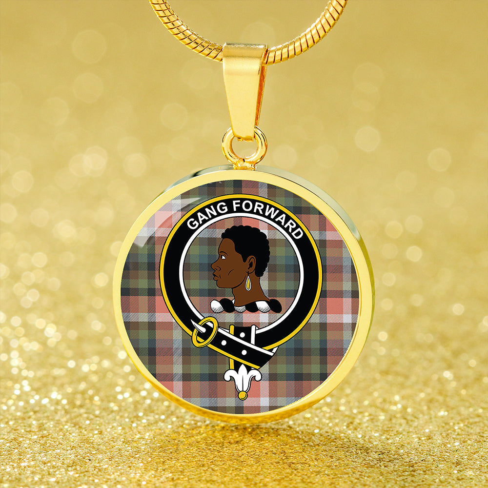 Scottish Tartan Stirling Millennium Weathered Clan Circle Necklace Classic Style