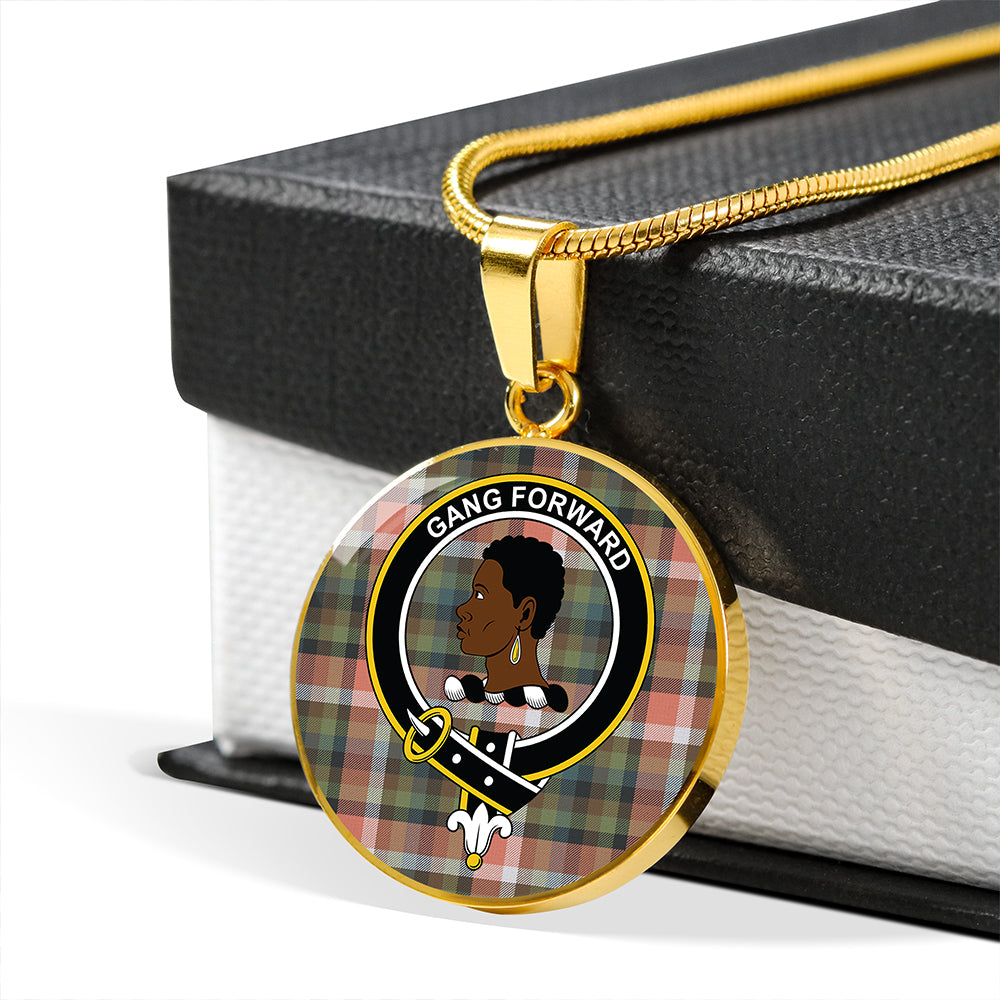 Scottish Tartan Stirling Millennium Weathered Clan Circle Necklace Classic Style