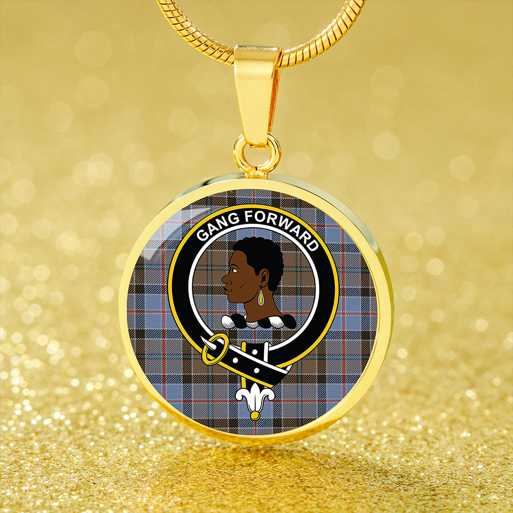 Scottish Tartan Stirling Weathered Clan Circle Necklace Classic Style