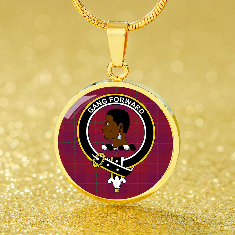 Scottish Tartan Stirling of Keir Modern Clan Circle Necklace Classic Style