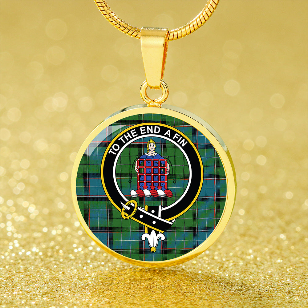 Scottish Tartan Storrie Ancient Clan Circle Necklace Classic Style