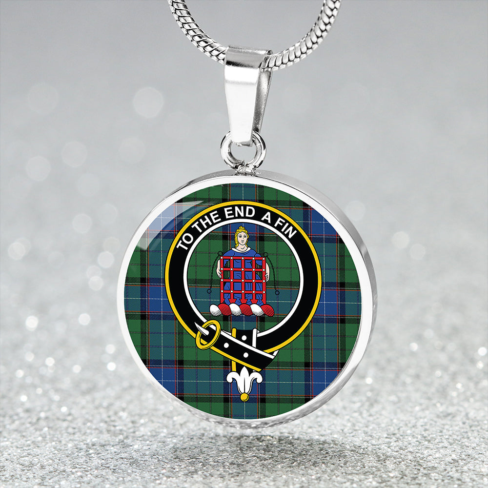 Scottish Tartan Storrie Modern Clan Circle Necklace Classic Style