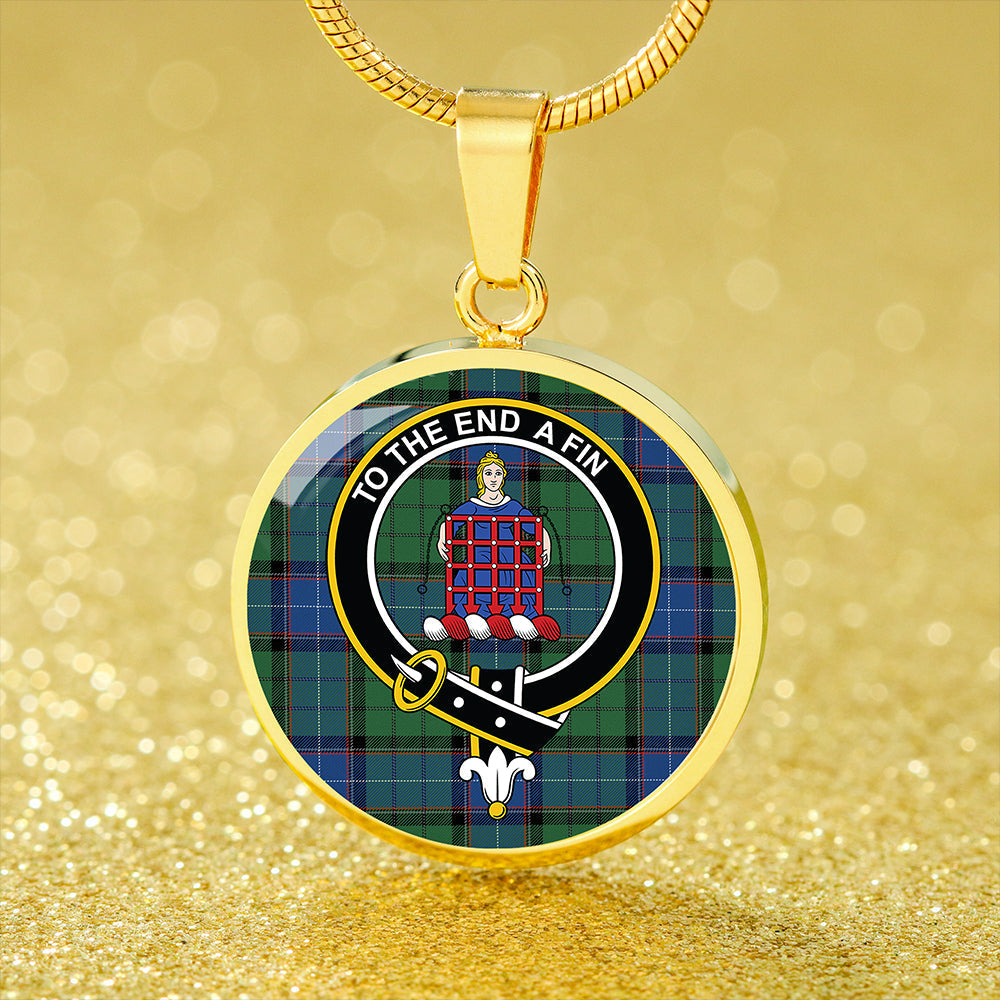 Scottish Tartan Storrie Modern Clan Circle Necklace Classic Style