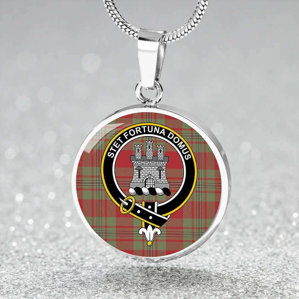 Scottish Tartan Strang Weathered Clan Circle Necklace Classic Style