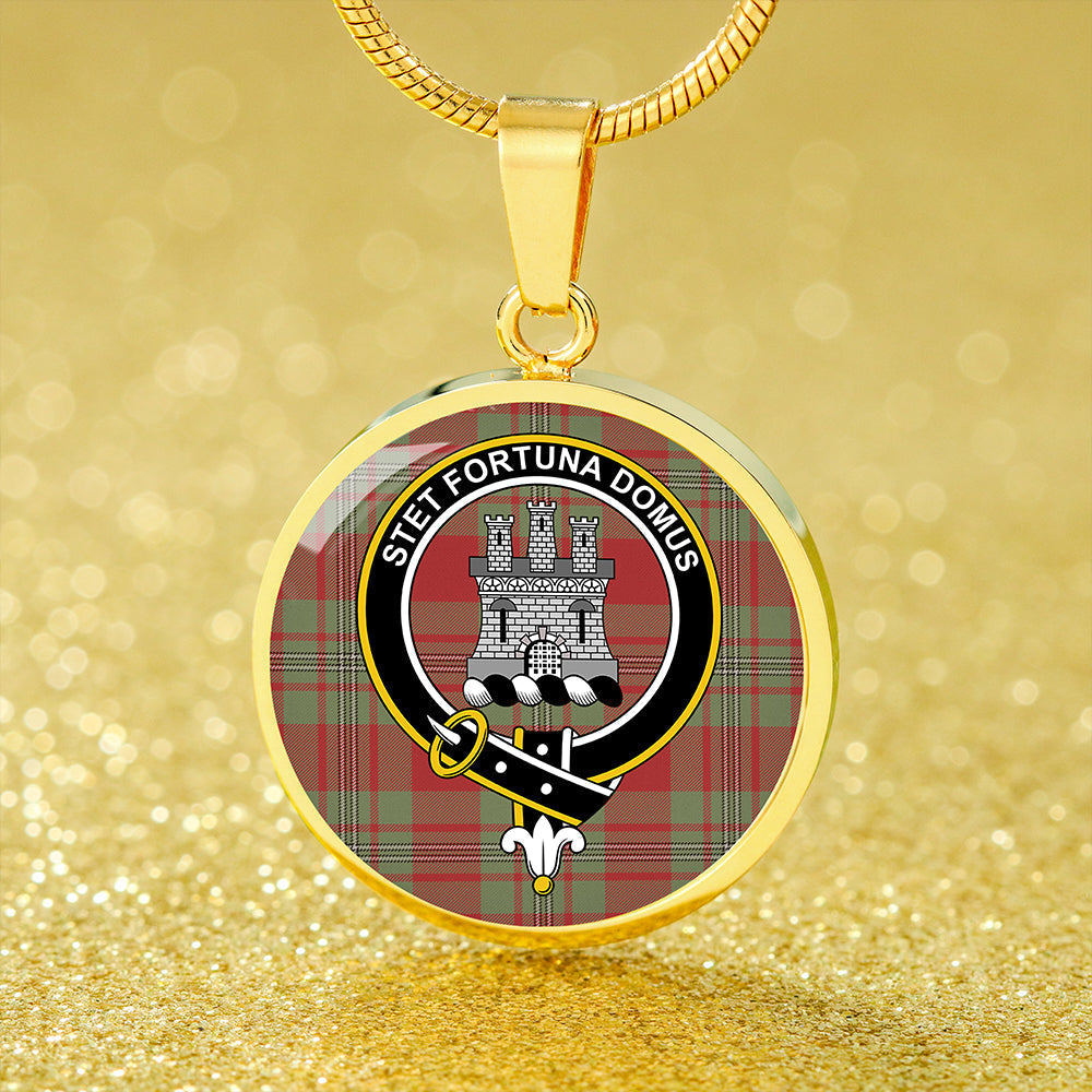 Scottish Tartan Strang Weathered Clan Circle Necklace Classic Style