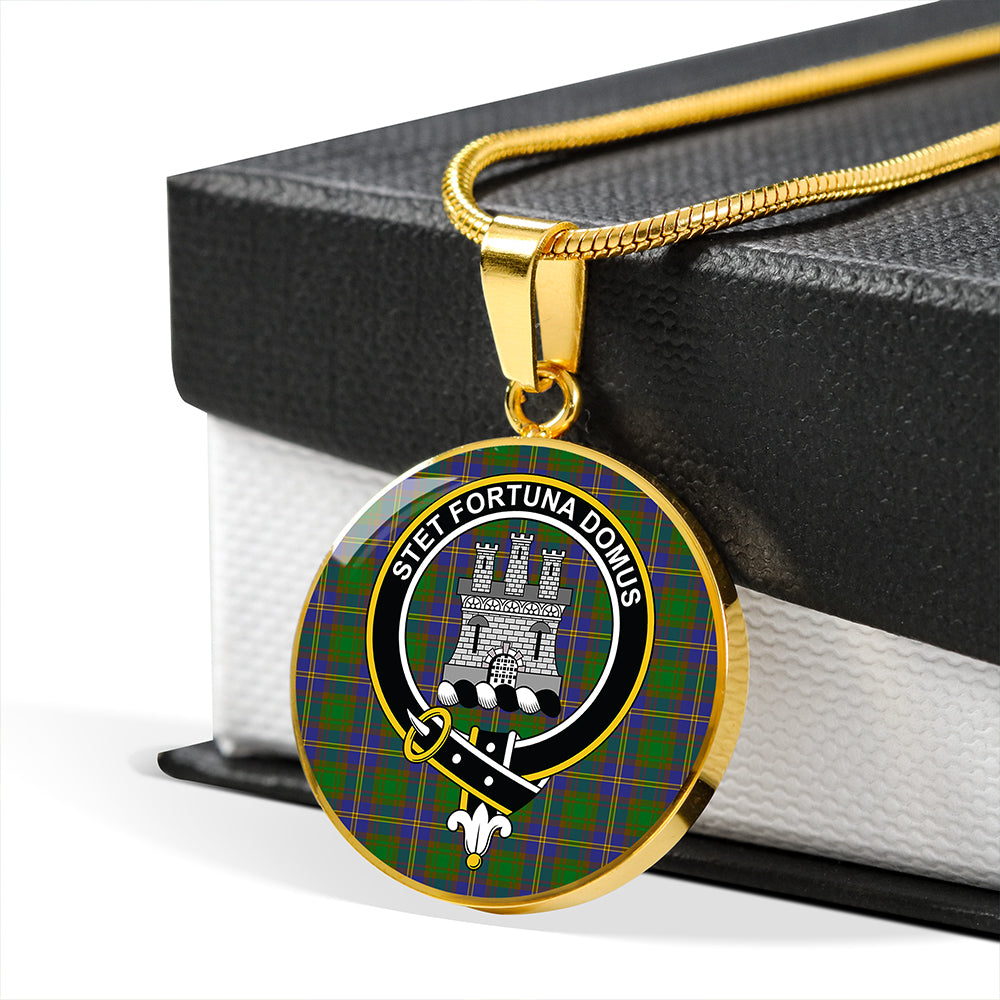 Scottish Tartan Strange of Balkaskie Clan Circle Necklace Classic Style