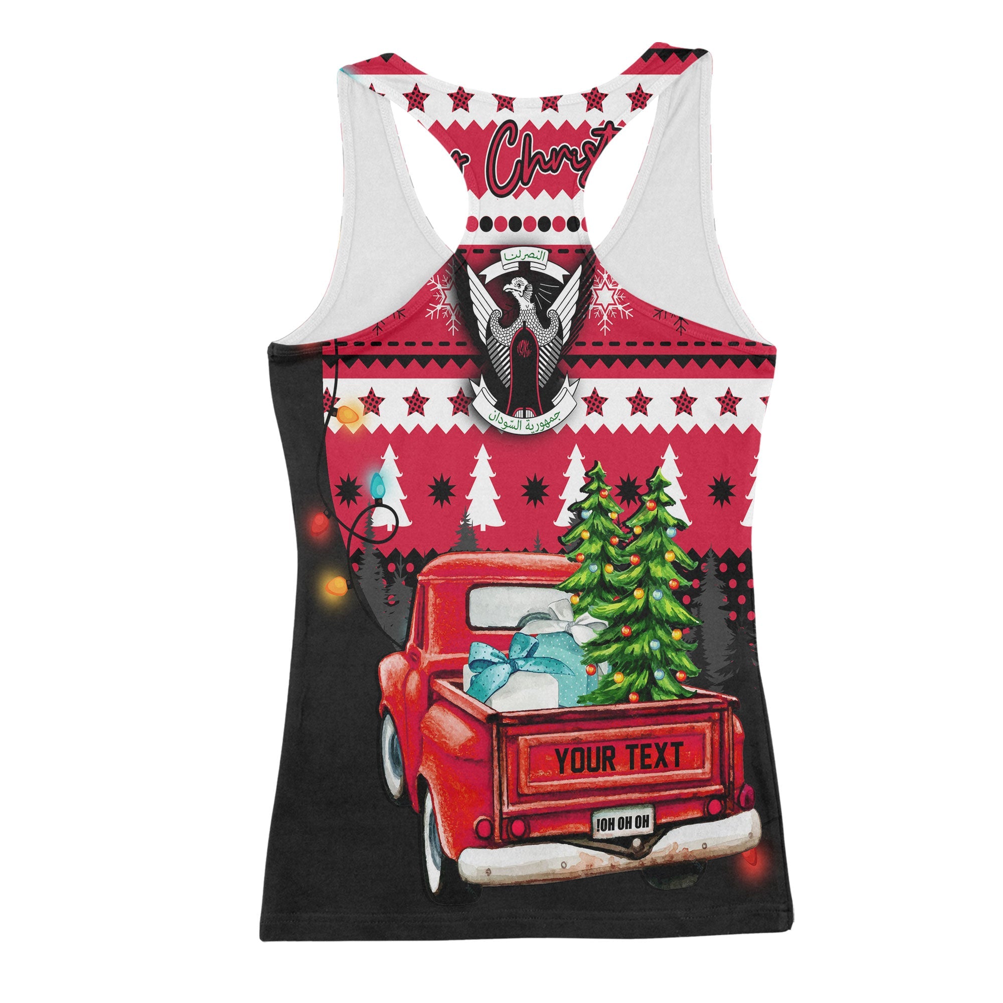 Sudan Women Tank Top Coat Of Arms Christmas Style