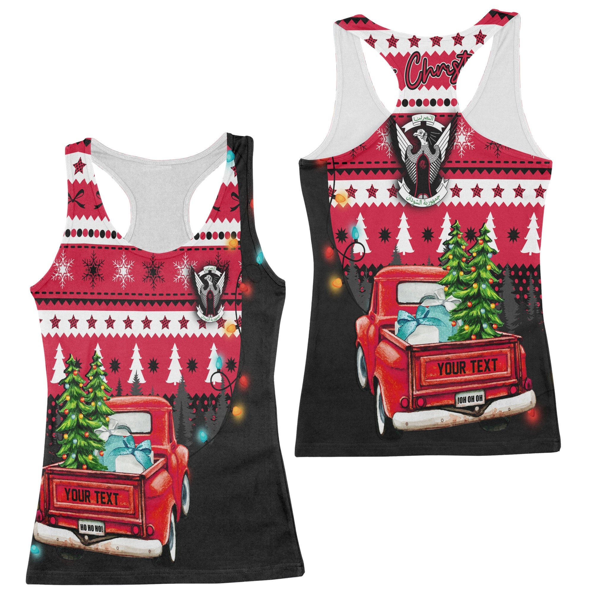 Sudan Women Tank Top Coat Of Arms Christmas Style