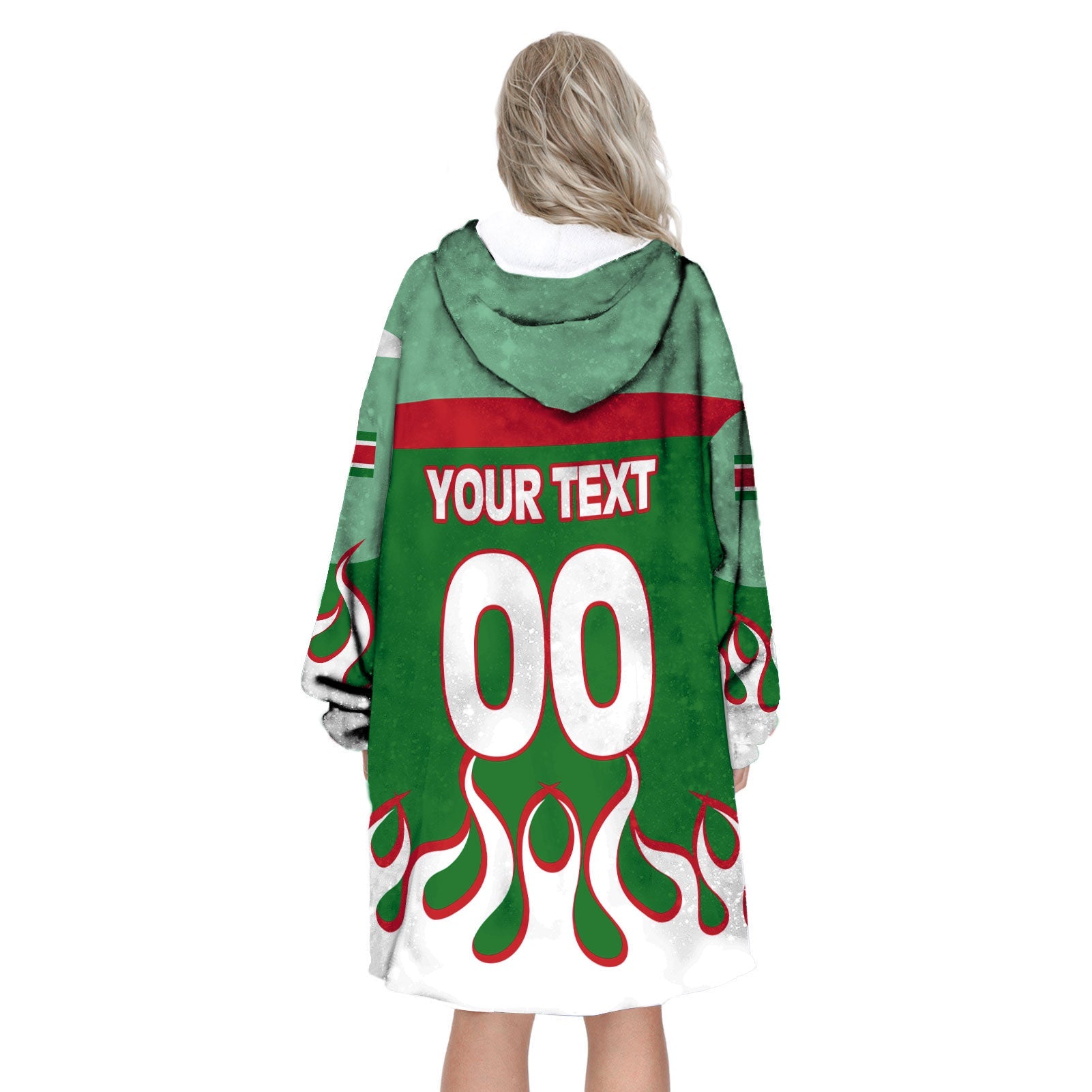 Suriname Snug Hoodie Flag & Coat Of Arms Fire Hockey Style