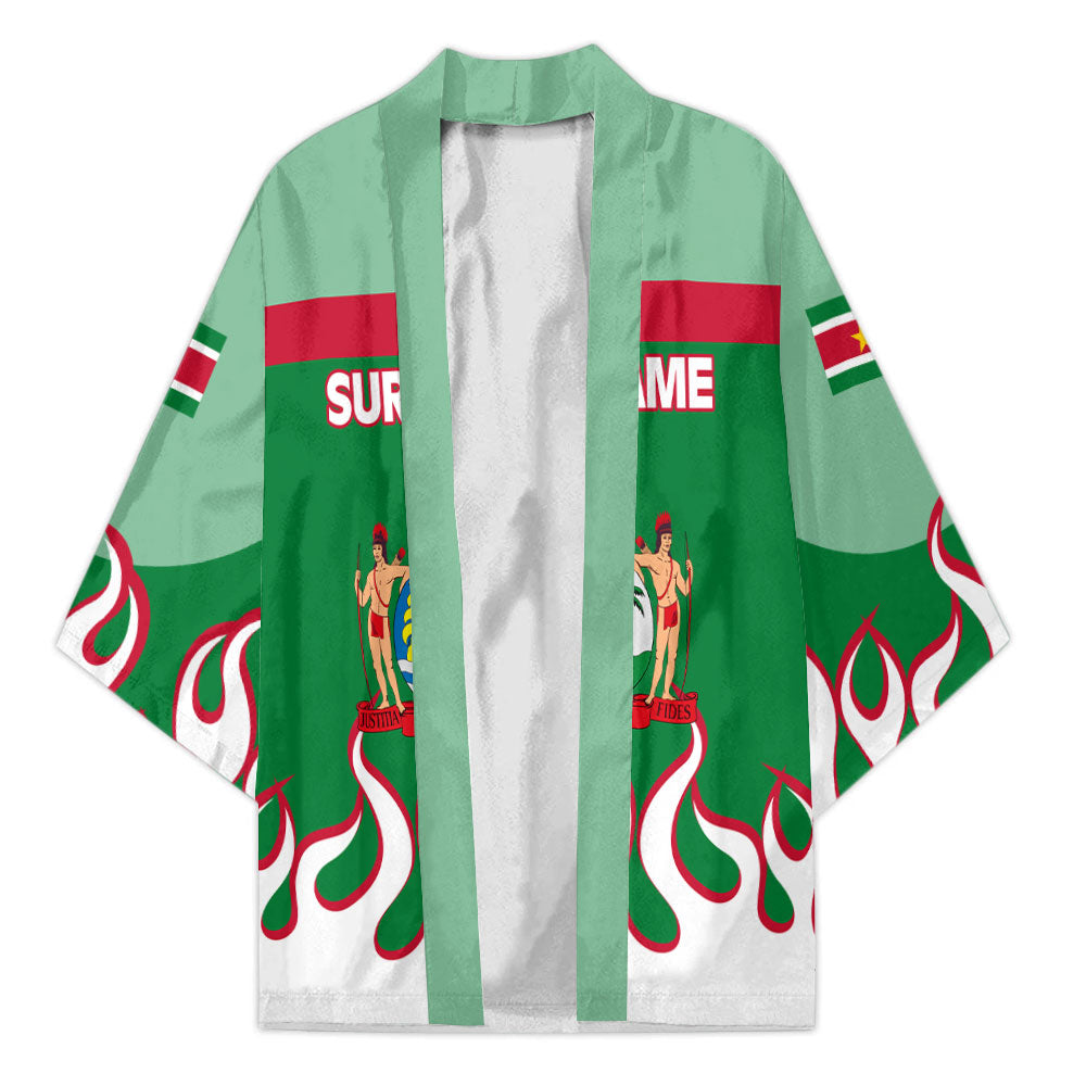 Suriname Kimono Flag & Coat Of Arms Fire Hockey Style