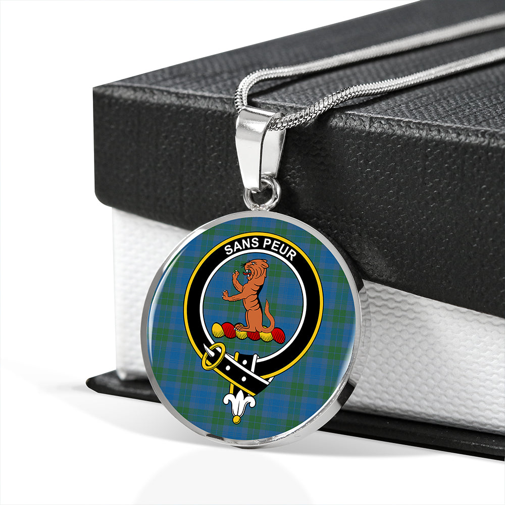 Scottish Tartan Sutherland Hunting Ancient Clan Circle Necklace Classic Style