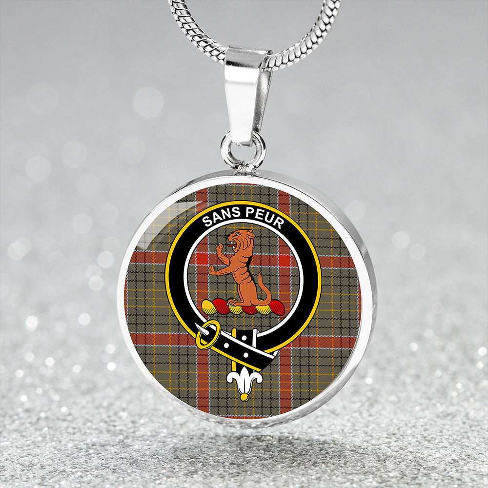 Scottish Tartan Sutherland of Duffus Ancient Clan Circle Necklace Classic Style