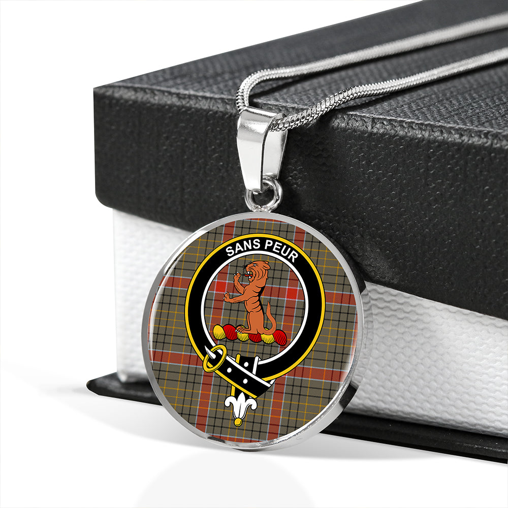 Scottish Tartan Sutherland of Duffus Ancient Clan Circle Necklace Classic Style