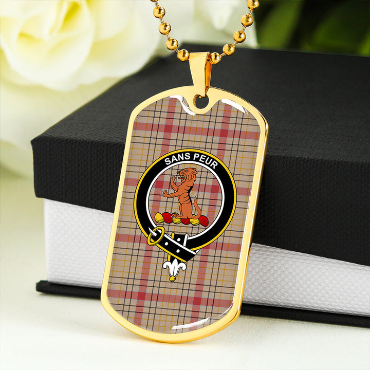 Sutherland of Duffus Weathered Tartan Crest Dog Tag Necklace – To The ...