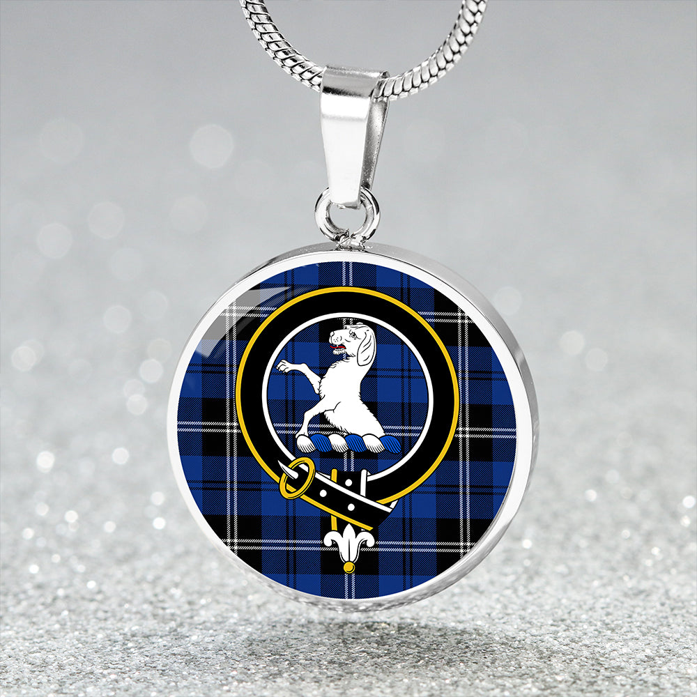 Scottish Tartan Swan Modern Clan Circle Necklace Classic Style