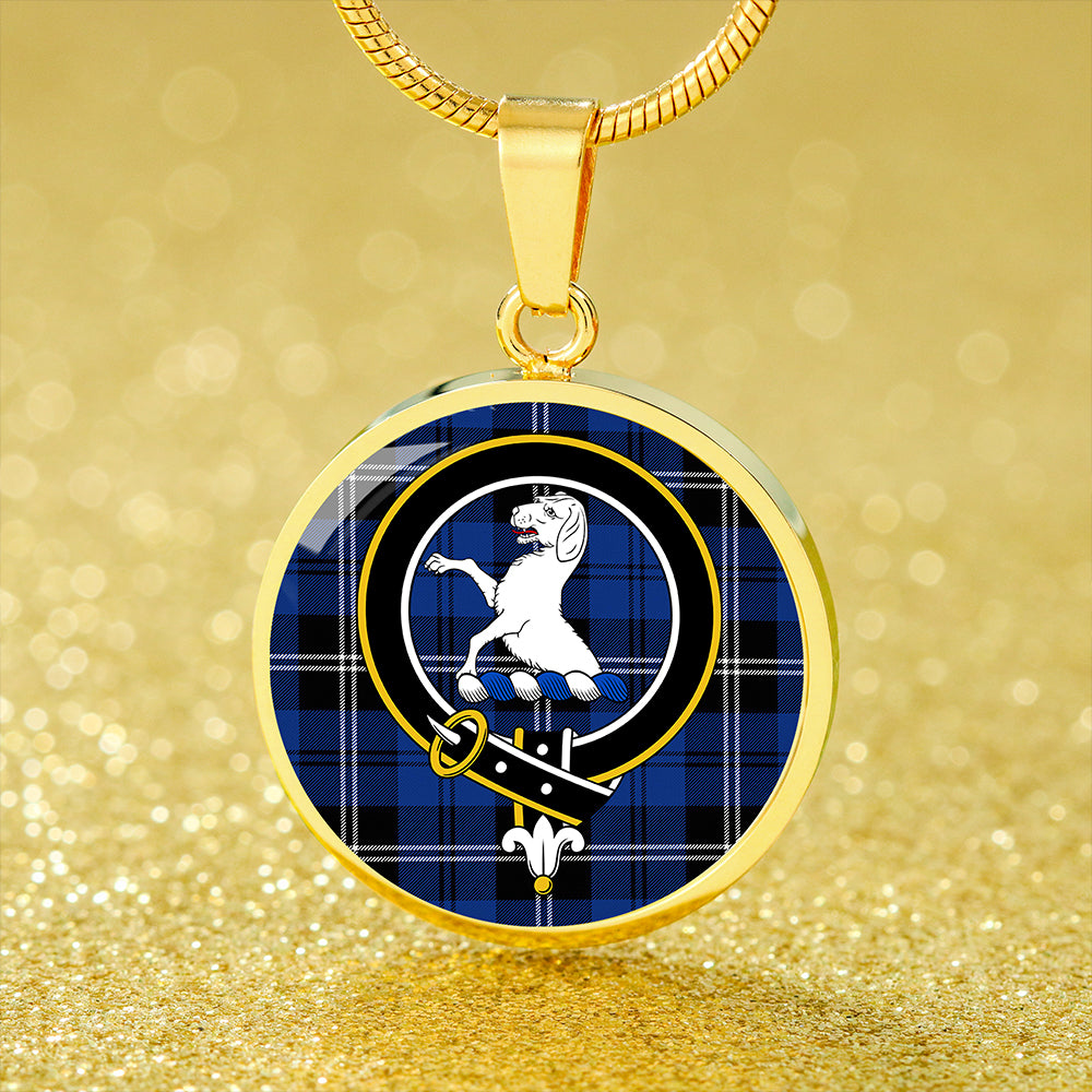 Scottish Tartan Swan Modern Clan Circle Necklace Classic Style
