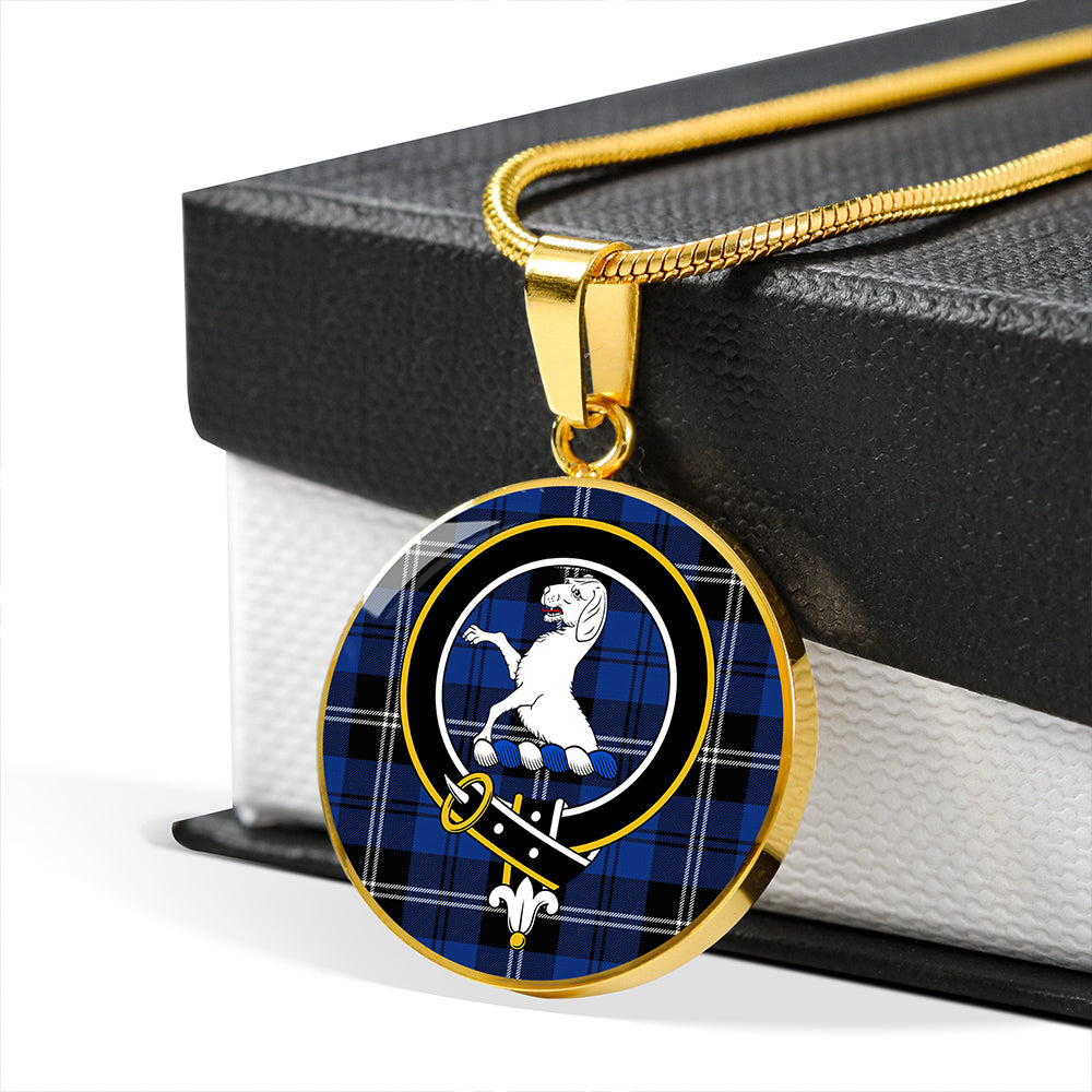 Scottish Tartan Swan Modern Clan Circle Necklace Classic Style