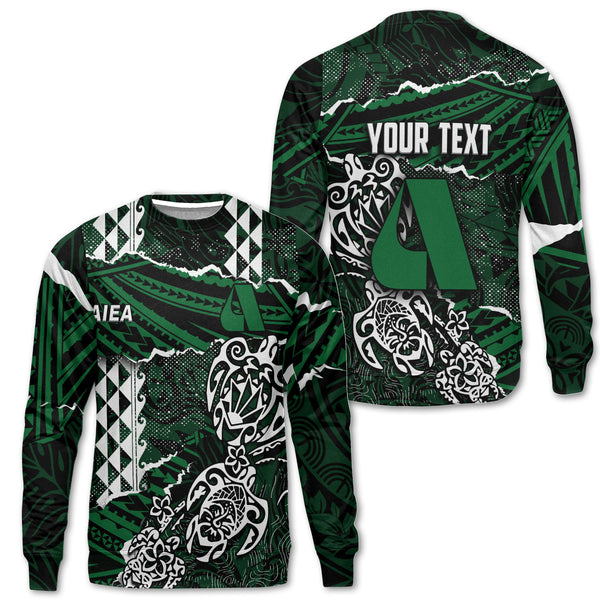 Hawaii Aiea High School Custom Sweatshirt Polynesian Turtle Style