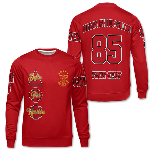 Fraternity Sweatshirt - Personalized Delta Phi Upsilon Sweatshirt Original Red Style