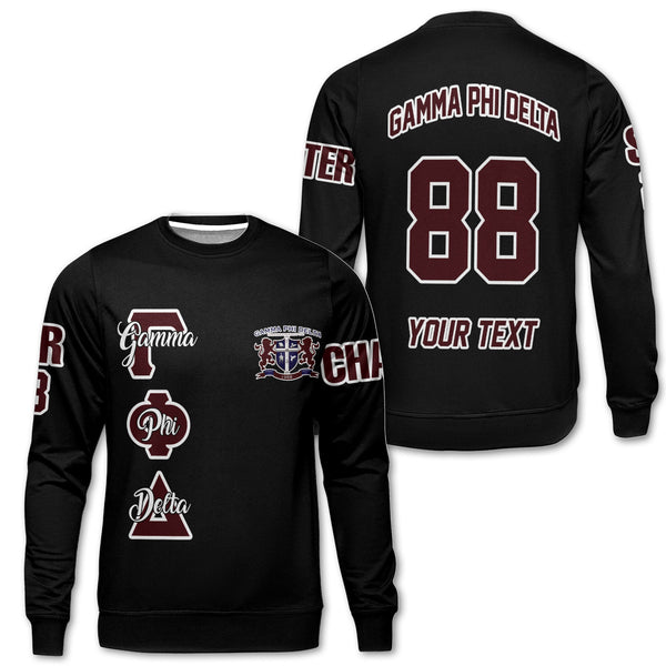 Fraternity Sweatshirt - Personalized Gamma Phi Delta Christian Sweatshirt Original Dark Style