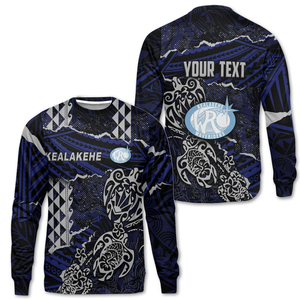 Hawaii Kealakehe High School Custom Sweatshirt Polynesian Turtle Style