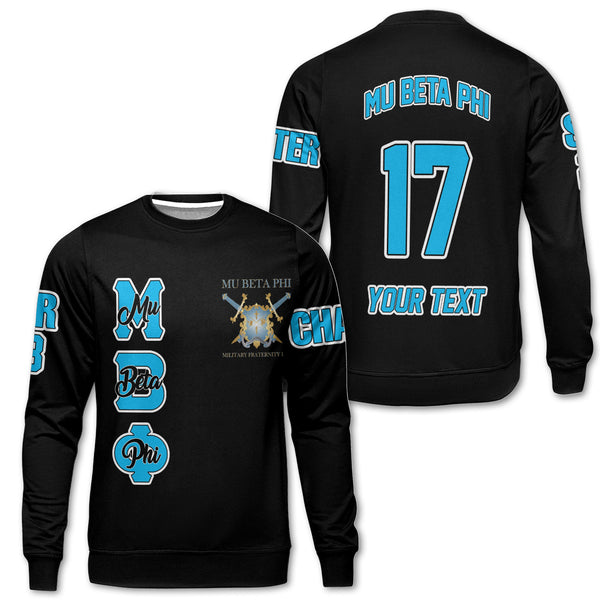 Fraternity Sweatshirt - Personalized Mu Beta Phi Sweatshirt Original Dark Style