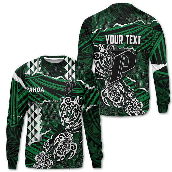 Hawaii Pahoa High & Intermediate School Custom Sweatshirt Polynesian Turtle Style