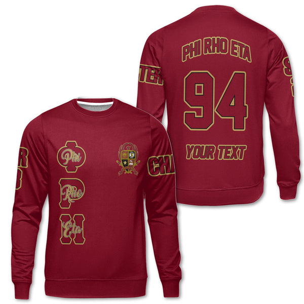 Fraternity Sweatshirt - Personalized Phi Rho Eta Sweatshirt Original Maroon Style