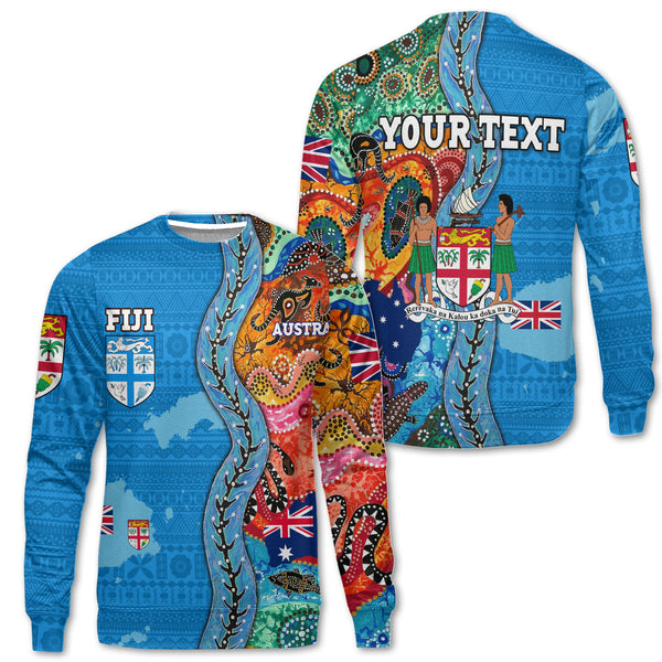 Custom Fiji Tapa & Australia Aboriginal Sweatshirt