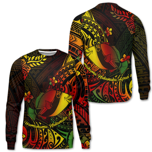 Hawaii Humuhumu Fish Sweatshirt Reggae Style