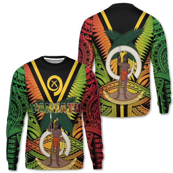 Vanuatu Sweatshirt Coat Of Arms Reggae Style